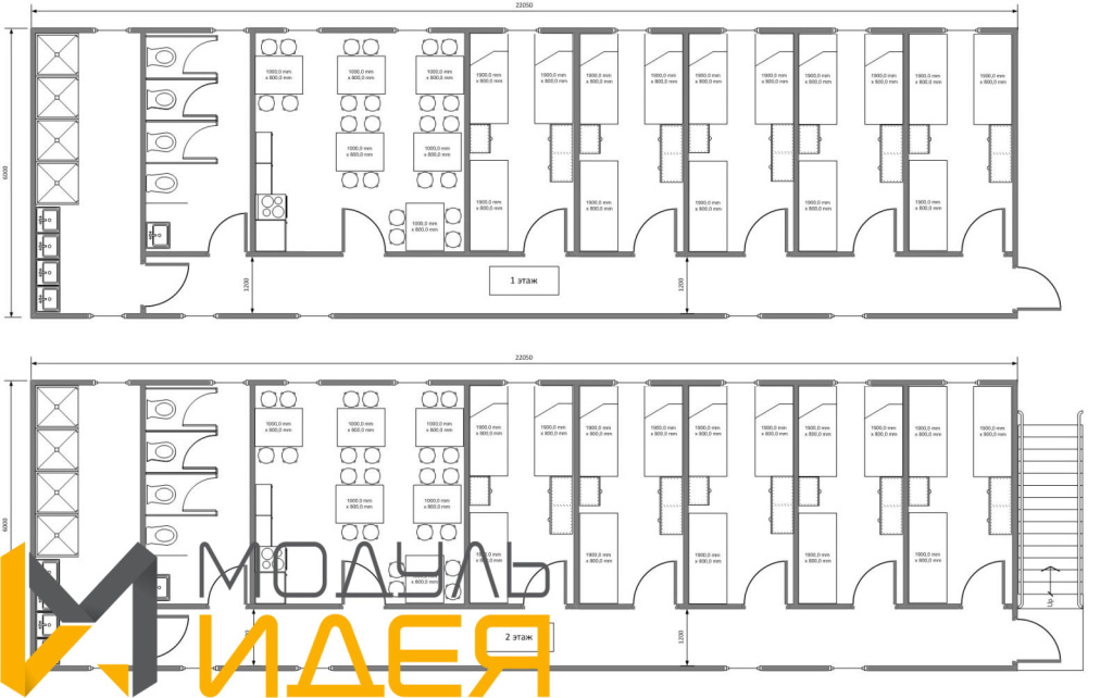 Схема размещения Модульное общежитие